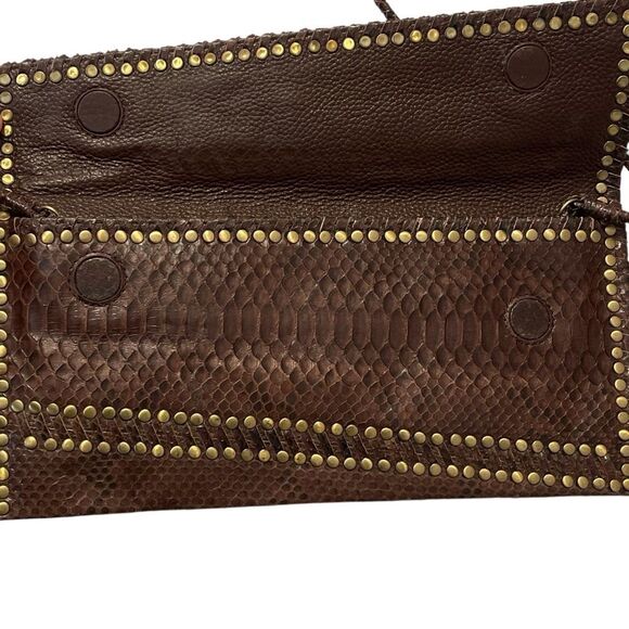 Carlos Falchi -Fatto a Mano Genuine Python Skin Bag/Clutch/Purse - Picture 11 of 11